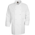 Vf Imagewear Chef Designs Men's 10 Button-Front Chef Coat, Pearl Buttons, White, Polyester, XL 0423WHRGXL